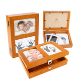 Audric & Anne 2-in-1 keepsake box photo frame showcases memories for display.