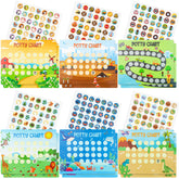 Augisteen potty chart animal theme poster engages toddlers during potty training