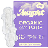 August regular pad with wings pack for reliable day wear.