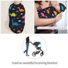 AuHomea cocoon-style swaddle promotes a snug, secure feel for baby.