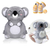 AUKOUPCIL baby head protector worn on a toddler with soft cushioning during learning to walk