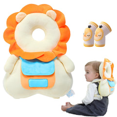 AUKOUPCIL baby walker head protector worn by a toddler for gentle impact protection.