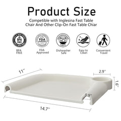AukeyStar suction cups secure the tray on smooth surfaces, preventing sliding during feeding.