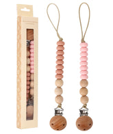 Aulege two-pack pacifier clip set for on-the-go use.