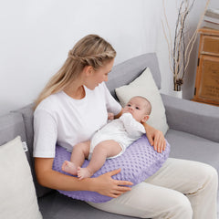 Aullar pillow used for breast and bottle feeding setup.