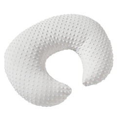 Aullar nursing pillow in football-hold setup reduces caregiver neck strain.
