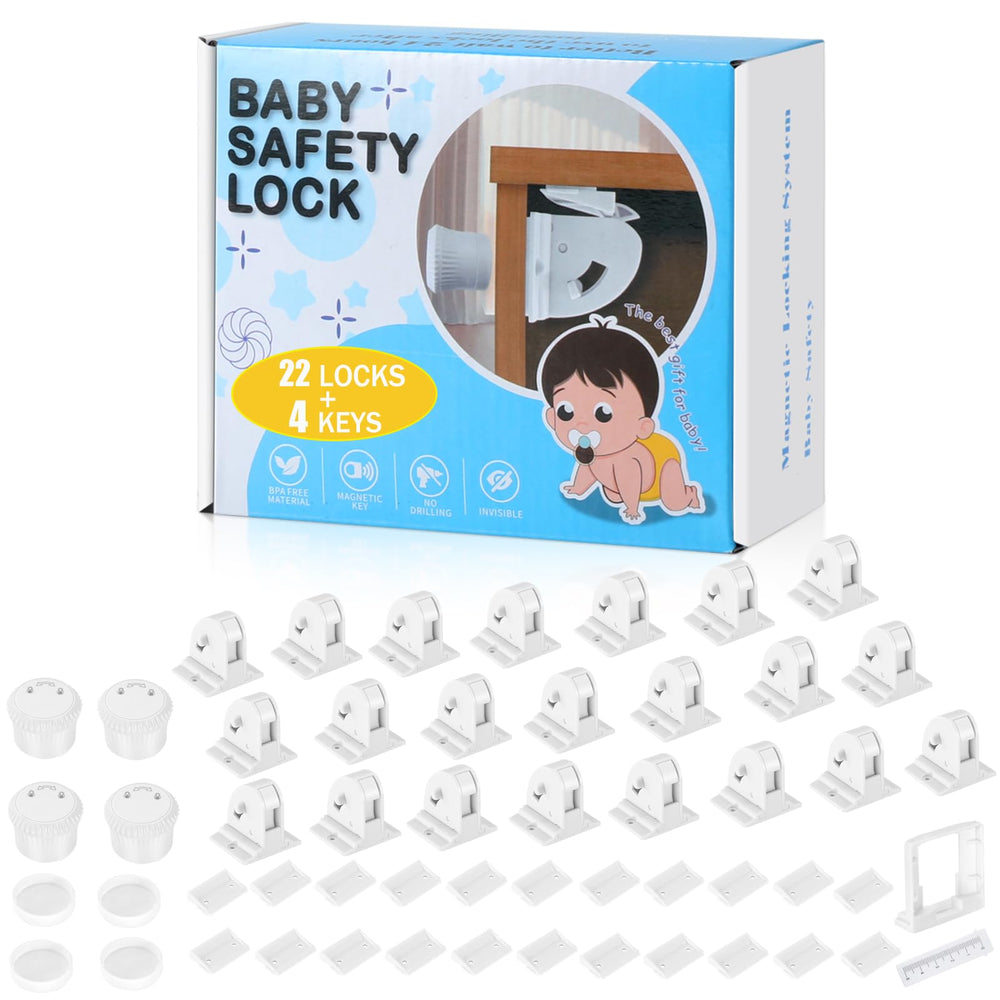 Aurblozen magnetic cabinet lock with hidden design protects children while preserving cabinetry aesthetics