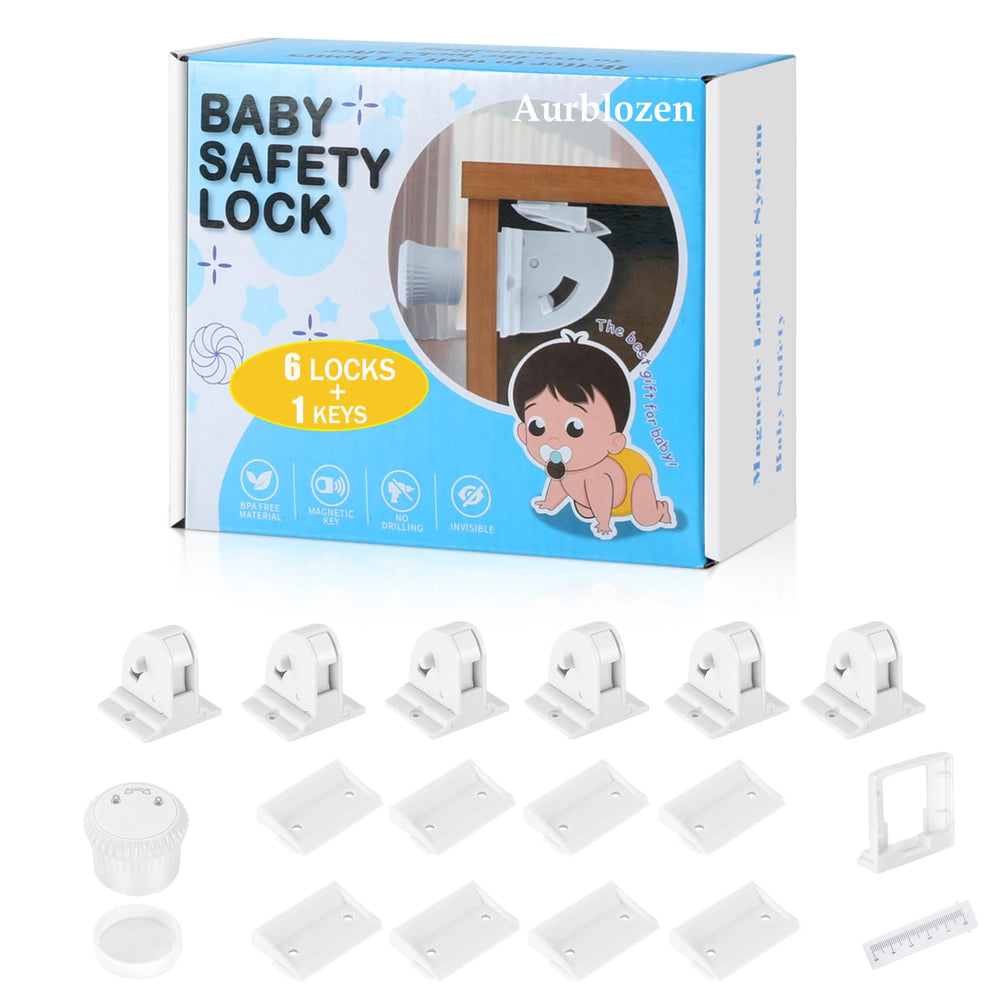 Aurblozen magnetic cabinet locks inside design keeps cabinets sleek and safe