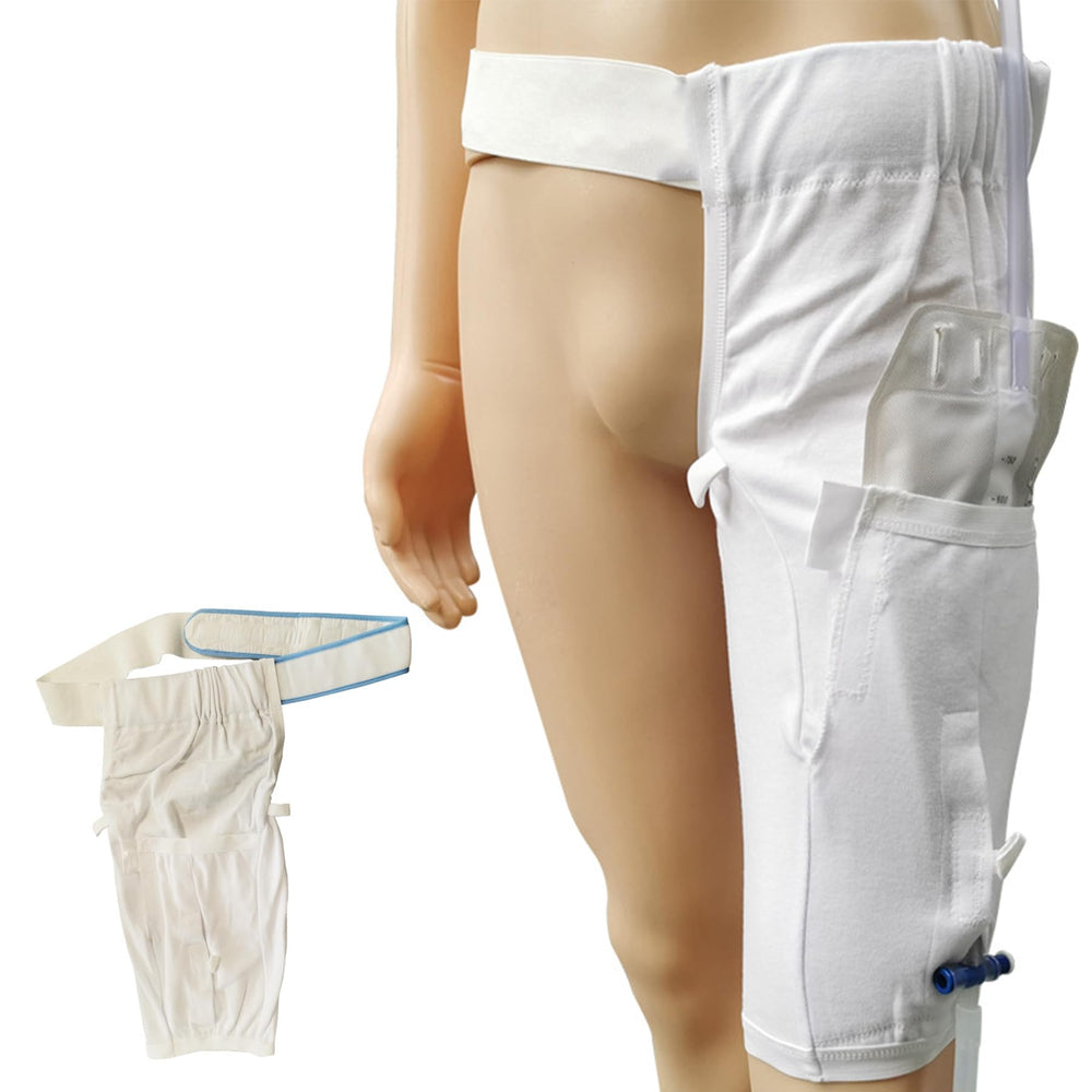 AUSTYLCO urine drainage bag holder with non-slip belt keeps the catheter bag secure.