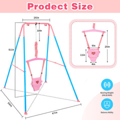 Autokakum baby jumper adjustment strap bluepink demonstrates customizable fit for growing toddlers.