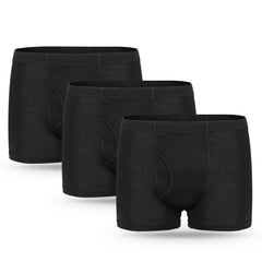 AutoTime men's incontinence boxer briefs with front absorbent area for daytime confidence.