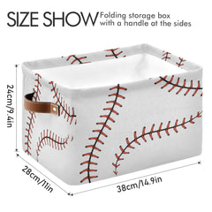 Waterproof inner layer visible in AUUXVA baseball storage basket.