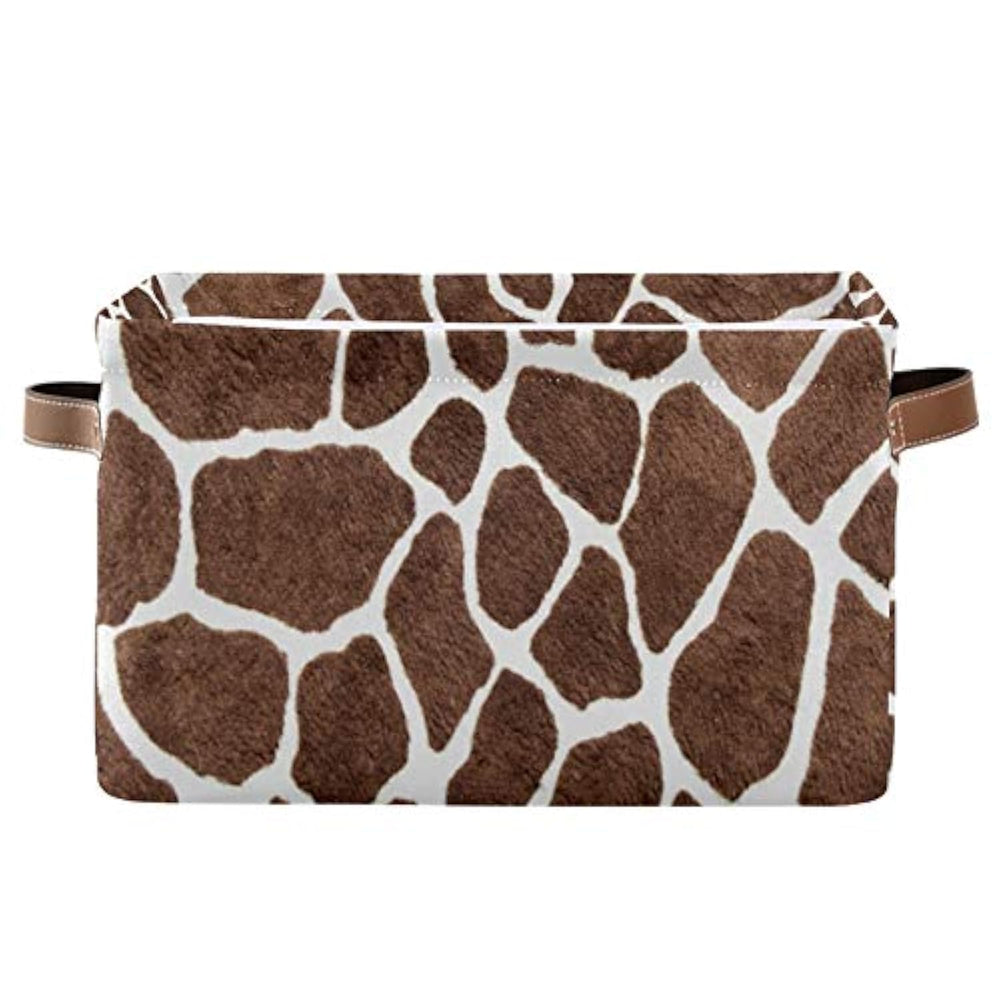 AUUXVA SEULIFE giraffe-pattern basket open top useful for quick toy organization