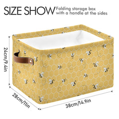 AUUXVA storage cube in yellow two-pack with ample space for toys and books.