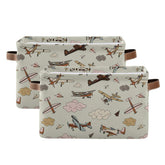 AUUXVA Storage Basket with aircraft design on exterior for stylish organization.