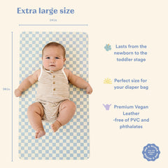AVA + OLIVER Folded travel changing mat fits diaper bag or stroller