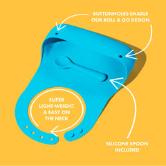 Includes food-grade silicone spoon for easy feeding right at the table.