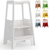 AVDAR toddler standing stool with wooden base for stable kitchen tasks.
