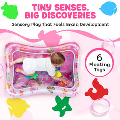 AVEC MAMAN Tummy Time Water Mat underwater scene sparks visual tracking