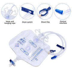 Avefove urinary bag 48 inch tube provides unobstructed drainage.