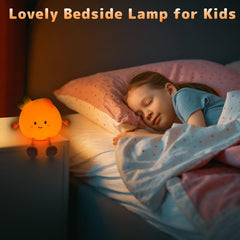AVEKI peach night light shows 3-level brightness for adjustable mood.