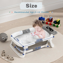 AVIDOR Baby Bathtub no-slip hanging detachable feature for secure drying and storage.