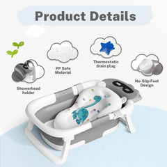 AVIDOR bath tub non-slip feet provide stable bath time.