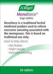 A.Vogel Menoforce Sage tablets packaging layout highlights traditional roots.