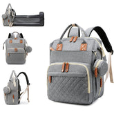 Awanhe diaper bag changing station in grey supports quick on-the-go diaper changes