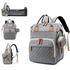 Awanhe diaper bag changing station in grey supports quick on-the-go diaper changes