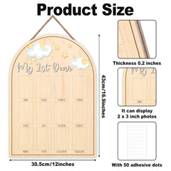 AWDSTN baby photo frame monthly milestones ready to attach photos.