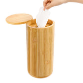 Axcoix bamboo wipes dispenser with 360lid for one-handed access