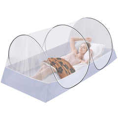 Axcoix extra large pop up mosquito tent bed setup offers spacious sleep protection