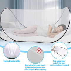 Axcoix foldable mosquito net backpack-friendly folds compactly for travel.