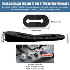 Axfvd stove knob locks with ergonomic design for easy adult use