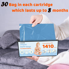 AYKEME easy-tear perforations image emphasizes quick bag separation and mess-free use.