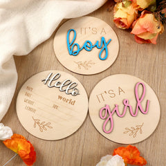 Azefnuhk It's a Boy wooden sign for timeless newborn photos.