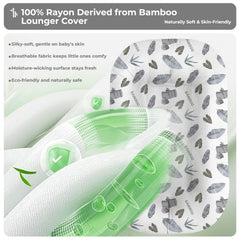 Azopesy Baby Lounger breathable waffle fabric helps regulate temperature for all seasons.