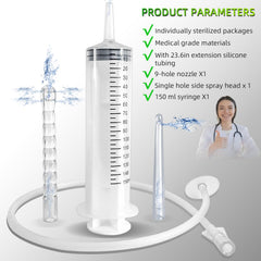 AZREKV 23.6-inch hose provides flexible reach for cleansing use.
