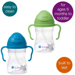b.box Sippy Cup features a leak-proof two-way valve for spills prevention.