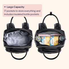 BabbleRoo changing pad pocket open view with easy-clean surface.