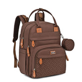 BabbleRoo diaper bag backpack front view with organized pockets for on-the-go parents