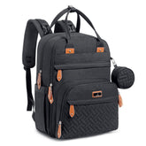 BabbleRoo diaper bag backpack front view showing spacious layout for baby essentials