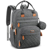 BabbleRoo Diaper Bag Backpack front view highlighting its sleek, versatile design for parents on the move.