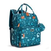 BabbleRoo diaper bag backpack front view with organized pockets for quick access