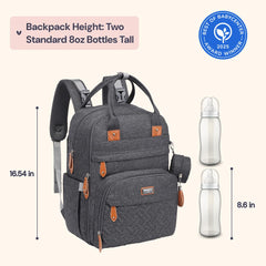 Interior pockets of the BabbleRoo bag showing organized storage for essentials.