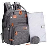 BabbleRoo extra-large diaper bag backpack with expandable capacity for twins.