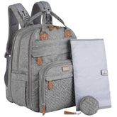 BabbleRoo extra large diaper bag backpack with open main compartments for quick access on the go.