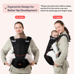 BabbleRoo Grow Carrier front carry demonstration for bonding on errands