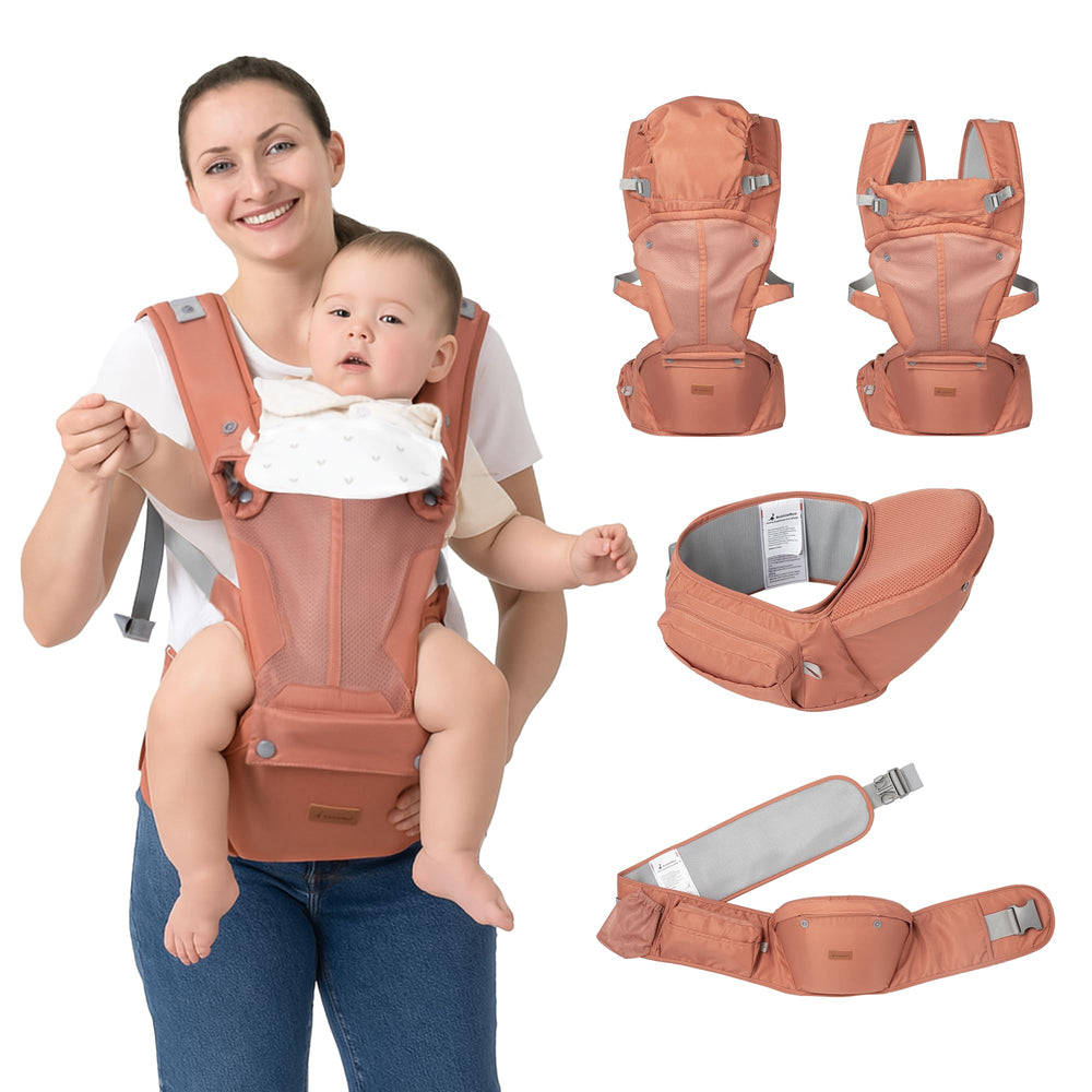 BabbleRoo Grow Carrier hip-seat in use for secure hip carrying and ease of rest